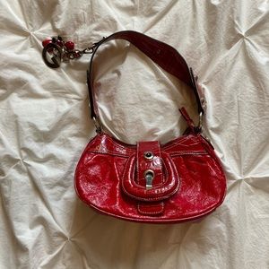Guess red satchel handbag